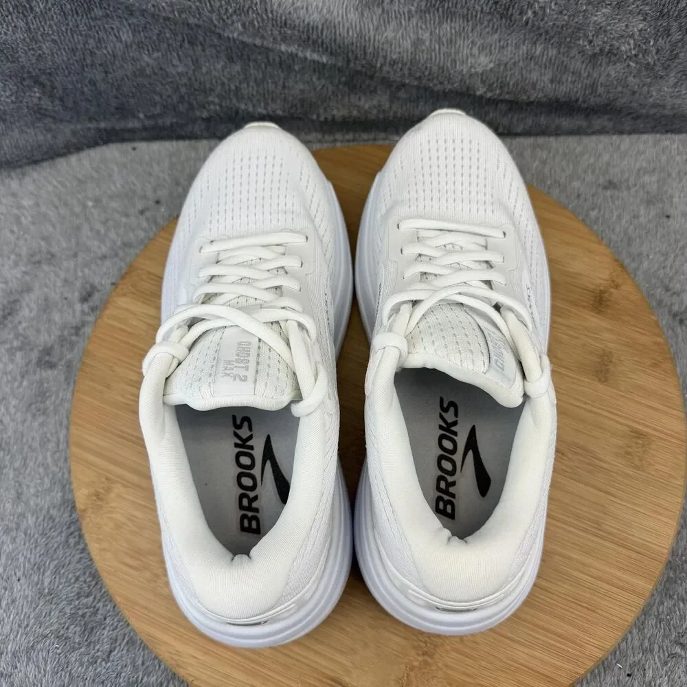 Brooks Ghost Max 2 Shoes Womens Size 7.5 White Running Sneakers 1204201B168